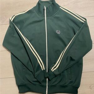 Vintage Fred Perry Green Stripes Zip Up